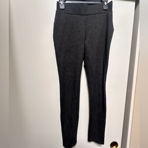 Grey pull on pants mini chevron leggings, comfy business pants for office